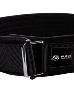 Flexi Muscles - Self-Locking Gym Belt for Power Lifting - Black. - M