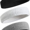 Flexi Muscles - Sport Sweatbands for Men and Women - Pack of 3