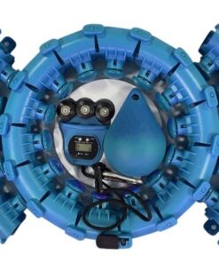 Flexi Muscles - Weighted Hula Hoop for Abdomen Fitness and Waist Toning. - Light Blue