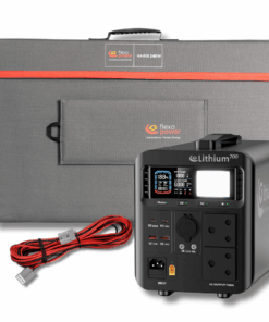 Flexopower Lithium700 UPS, Namib 240W Solar& 10M Cable Plug & Play Combo
