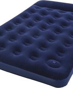 Flocked Outdoor Double Airbed - Blue