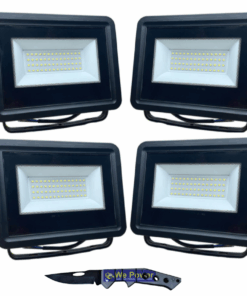 Floodlight Set Of Four 50W Ausma Floodlight & Pocket Knife