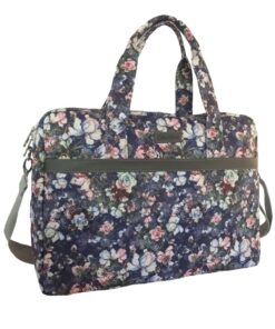 Floral Executive Laptop Bag - Violet