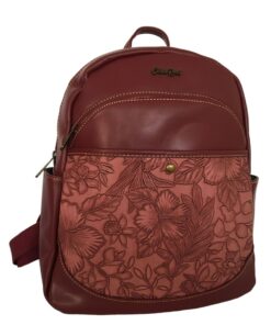 Floral Laptop Backpack - Maroon