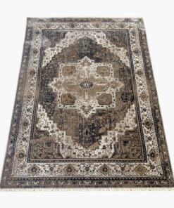 Floral Persian Beige/Cream Machine Made Rug - 170 x 120 cm
