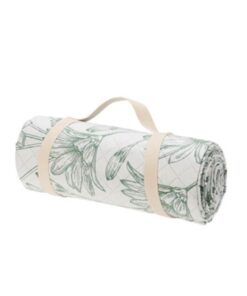 Floral Picnic Blanket - 150 x 200cm - White