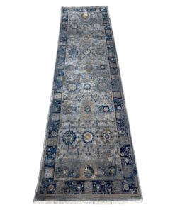 Floral Vintage Chobi Design Runner Dark Grey - 300 x 80cm