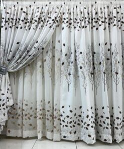 Flower Curtain with Matching Lace - W 500cm x H 240cm