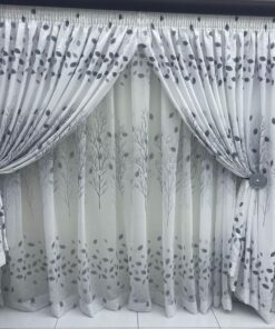 Flower Curtain with Matching Lace - W600cm x H240