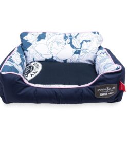 Flower Illustration Couch Napper Navy - XL