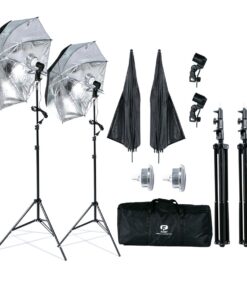 Floxi 170W LED Dimmable Umbrella Light Kit-Black