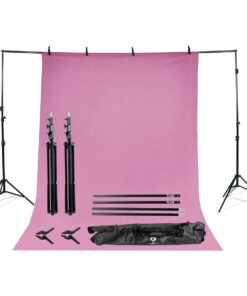 Floxi 2m(W)x 3m(H) Non Woven Pink Backdrop Bundle Kit