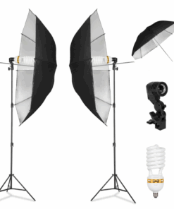 Floxi 300W Black/White Reflective Studio Umbrella Kit