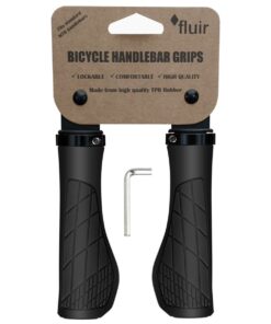 Fluir Enduro II Wide Ergo MTB Cycling Lock Grips - Coal Black