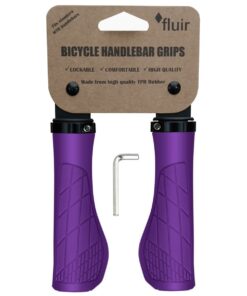 Fluir Enduro II Wide Ergo MTB Cycling Lock Grips - Electric Purple