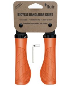 Fluir Enduro II Wide Ergo MTB Cycling Lock Grips - Safety Orange