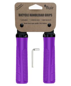 Fluir Enduro II Wide Round MTB Cycling Lock Grips - Electric Purple