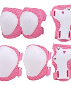 Fluir Fun Kids Medium 5 to 10 Years Protective Padding Set - Pink, White
