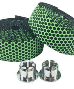 Fluir Pro Honeycomb Silicone Bicycle Handlebar Tape - Green, Black