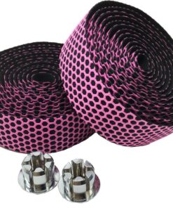 Fluir Pro Honeycomb Silicone Bicycle Handlebar Tape - Pink, Black