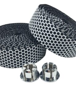 Fluir Pro Honeycomb Silicone Bicycle Handlebar Tape - White, Black