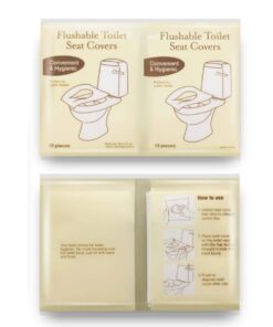 Flushable Travel Disposable Paper Toilet Seat Cover - 2 Packs