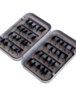 Fly Fishing Lure Flies Feather Hooks with Box - 40 Pieces