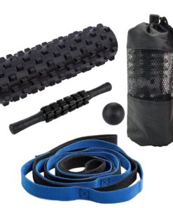 Foam Roller Set:Foam Roller, Muscle Roller Stick, Strap, Massage Ball & Bag