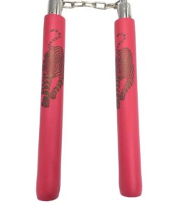 Foam Training Red Nunchuck - Steel Chain