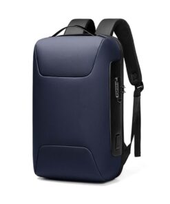 FocusBags Anti-Theft Laptop USB Interface Waterproof Backpack - Blue