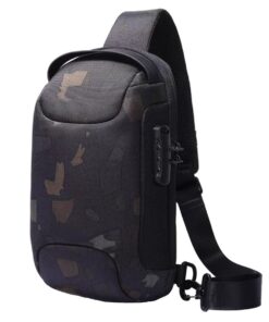 FocusBags Crossbody USB Charging Interface Sling Shoulder Bag - Camouflage