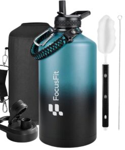 FocusFit Stainless Steel 1.9L Insulated Triple Wall LeakProof Water Bottle - Blue