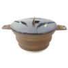 FocusOutdoor BPA Free 2.5L Collapsible Silicone Pot Camping Cookware - Khaki