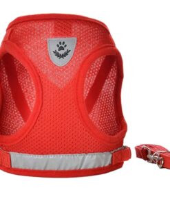 Focuspet Large Adjustable Reflective Soft Padding Dog Pet Vest Harness - Red