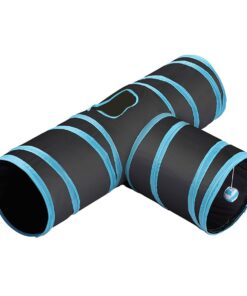 Foldable 3 Way Cat Tunnel Toy with Ball