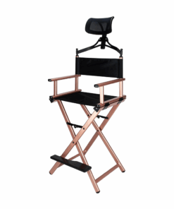 Foldable Aluminum Makeup Director Chair With Footrest And Headrest Y196