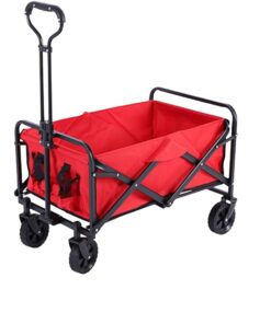 Foldable Camping wagon/foldable trolley - Red