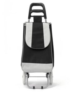 Foldable Grocery Shopping Trolley Multi-functional Trolley - Black