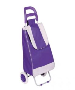 Foldable Grocery Shopping Trolley Multi-functional Trolley - Purple