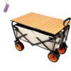 Foldable Outdoor Camping Trolley With Adjustable Handle 8" And A Keyholder