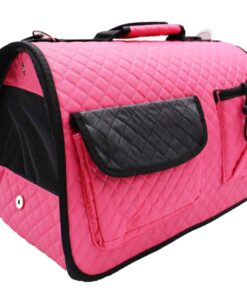 Foldable Pet Carrier Bag - Assorted Colours - Pink - S