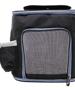 Foldable Pet Dog Cat Carrier Bag Travel Backpack (Large) - Black