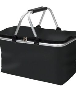 Foldable Picnic and Cooler Bag with handles - Black