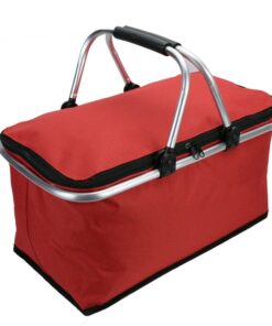 Foldable Picnic and Cooler Bag with handles - Red