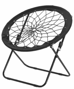 Foldable Portable Bungee Dish Chair for Outdoors Camping Room and Indoors