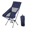 Foldable Portable Lightweight Outdoor Fishing Chair With High Backrest - Blue