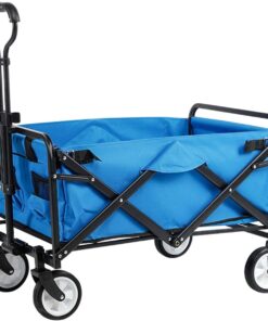Foldable Portable Shopping Pull Wagon 75 x 49 x 65cm - Blue
