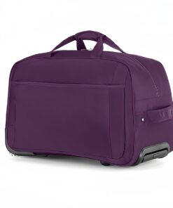Foldable Rolling Duffle Bag With Wheels - 22" - Purple
