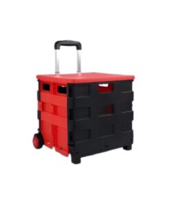 Foldable Shopping Trolley, Heavy Duty Rolling Crate with Wheels RL-2