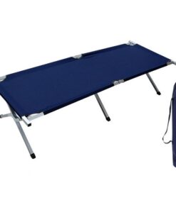 Foldable Stretcher Folding Bed Portable Camping Recliner in Steel Frame